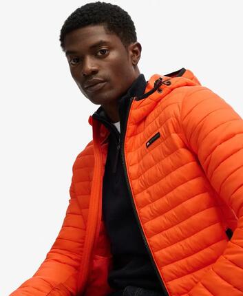 superdry Hooded Fuji Lite Jas – Slim fit, ultralicht – Bold Orange