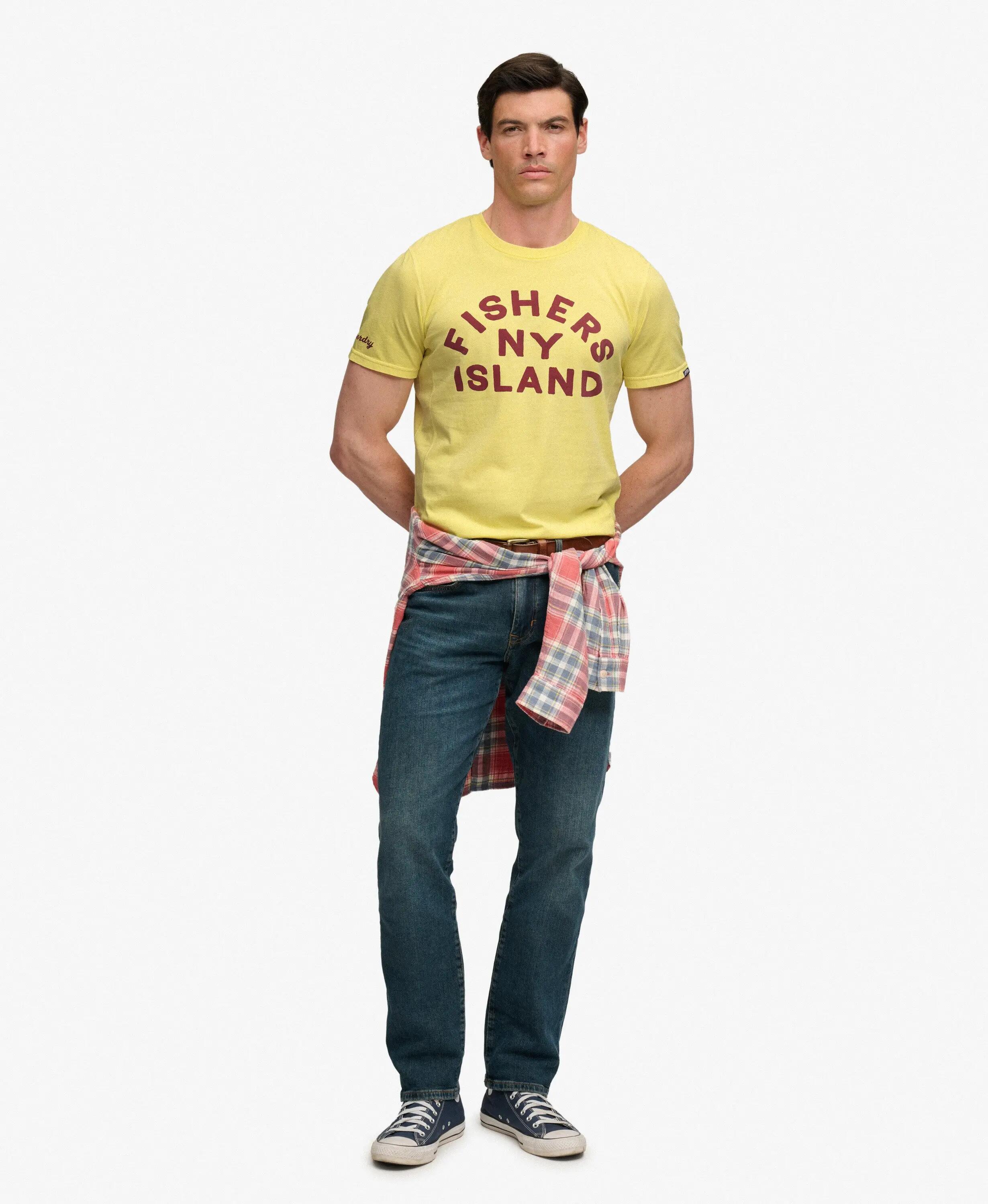 superdry Outdoor Type T-Shirt – 100% Algodão Biológico, Limelight Yellow 3/7