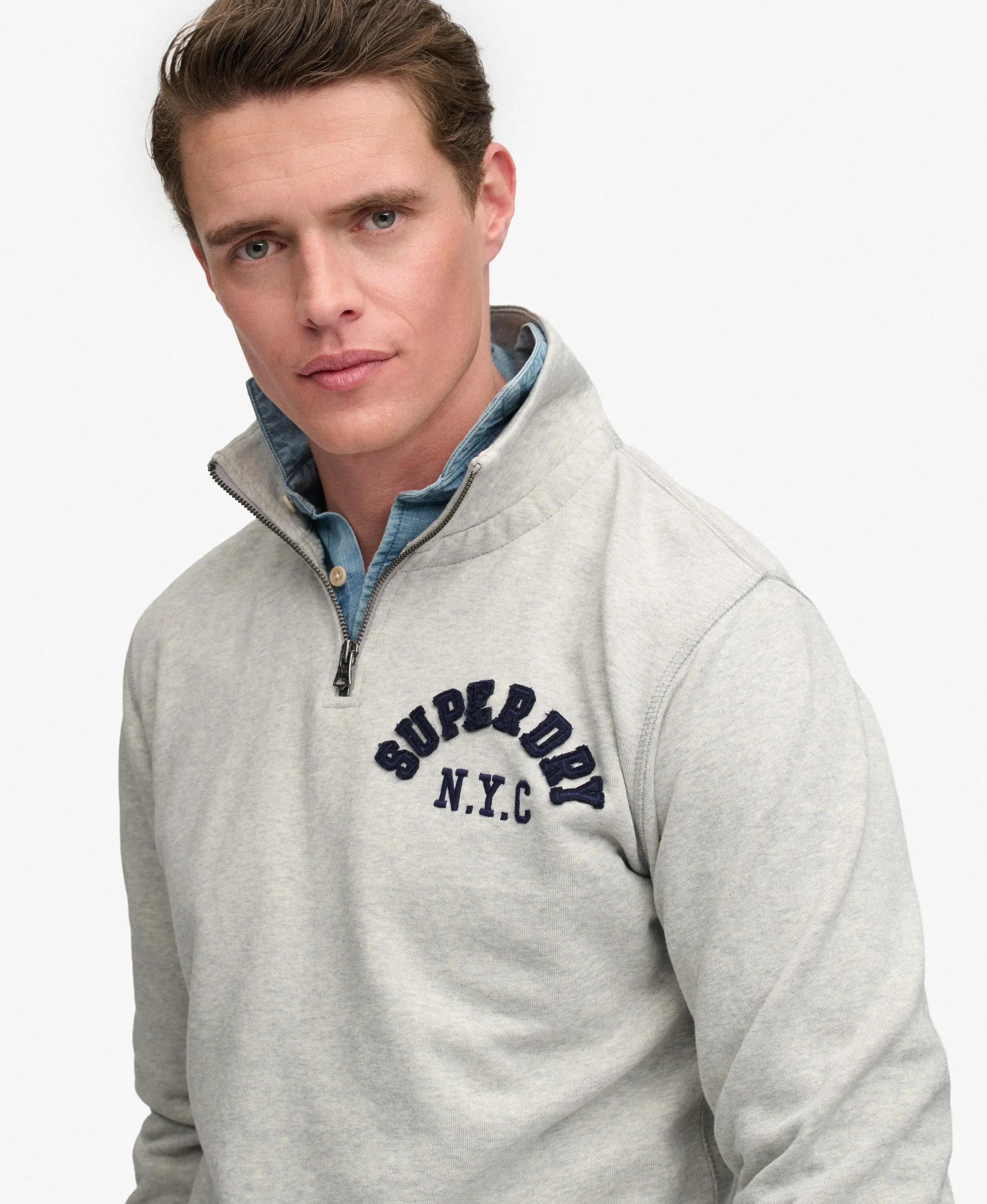 superdry Vintage Athletic Half Zip em algodão – Corte loose 4/7