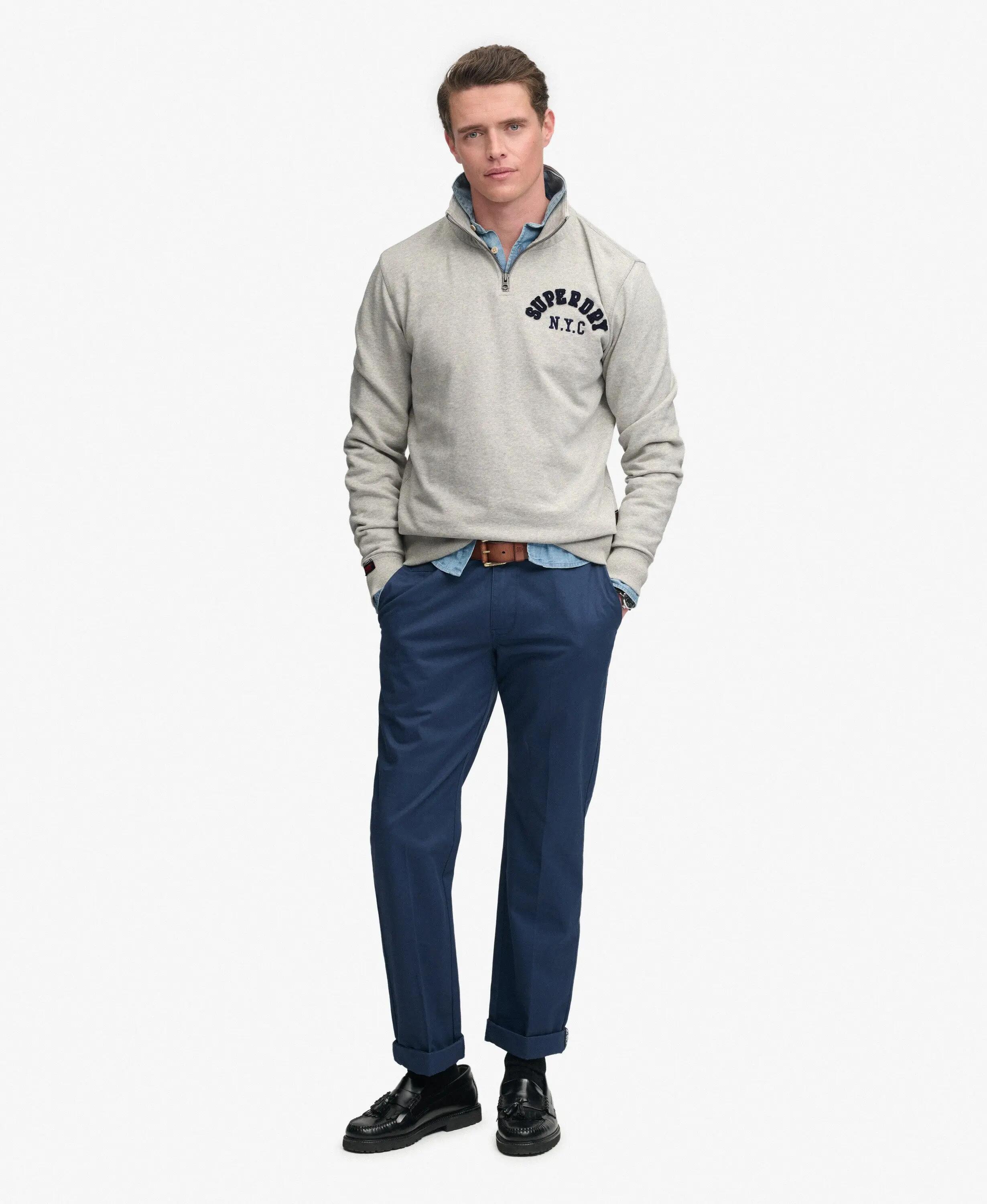 superdry Vintage Athletic Half Zip em algodão – Corte loose 3/7