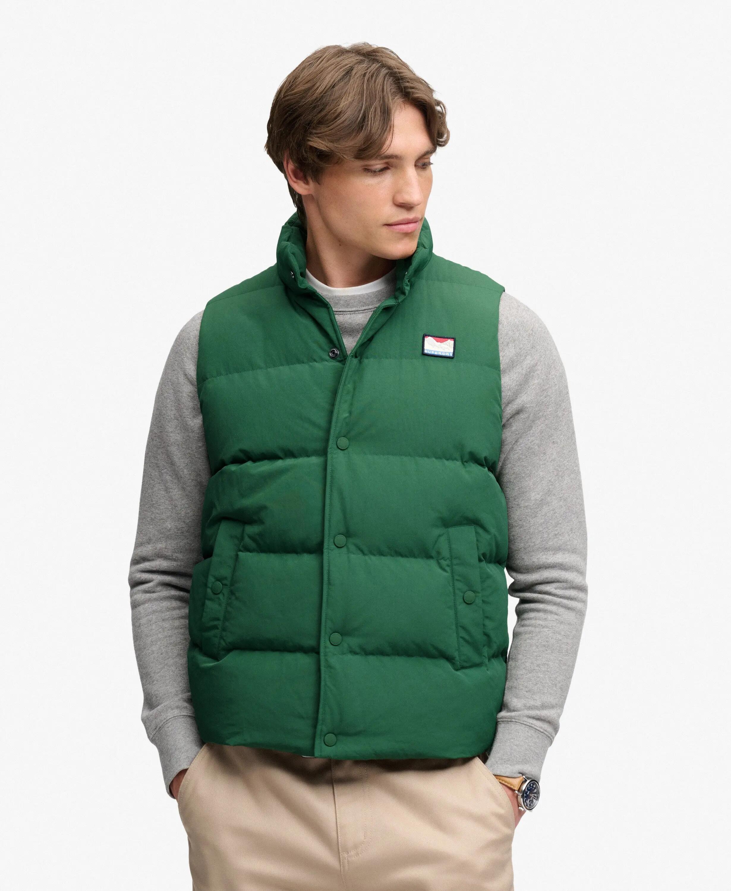 superdry Non Hood Short Everest Gilet — acolchoado Trail Green 5/7