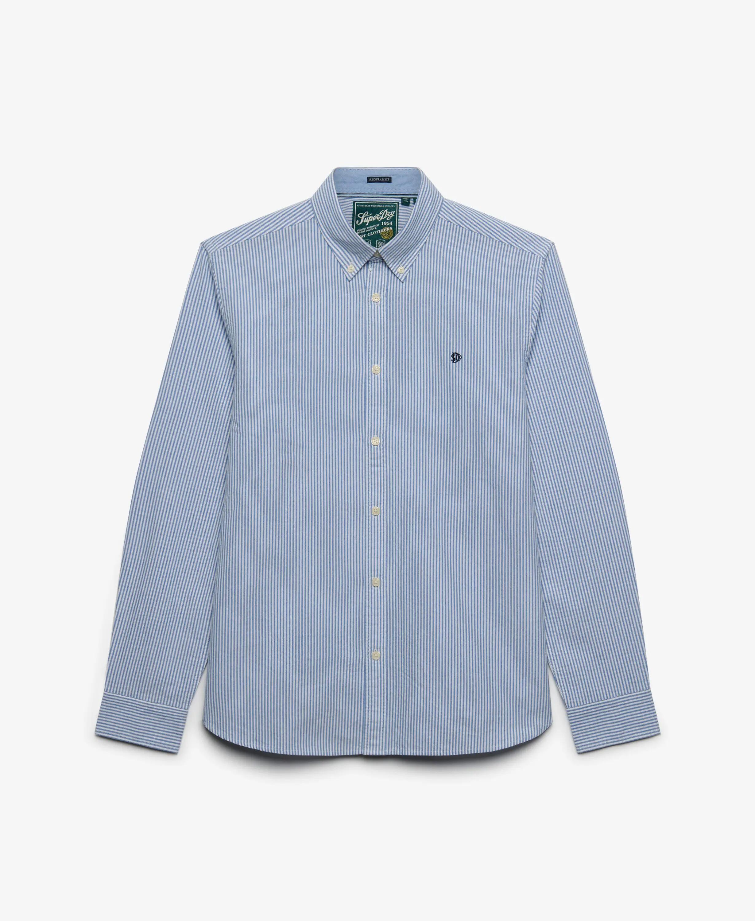 superdry Koszula Preppy Oxford z długim rękawem z bawełny organicznej 7/7