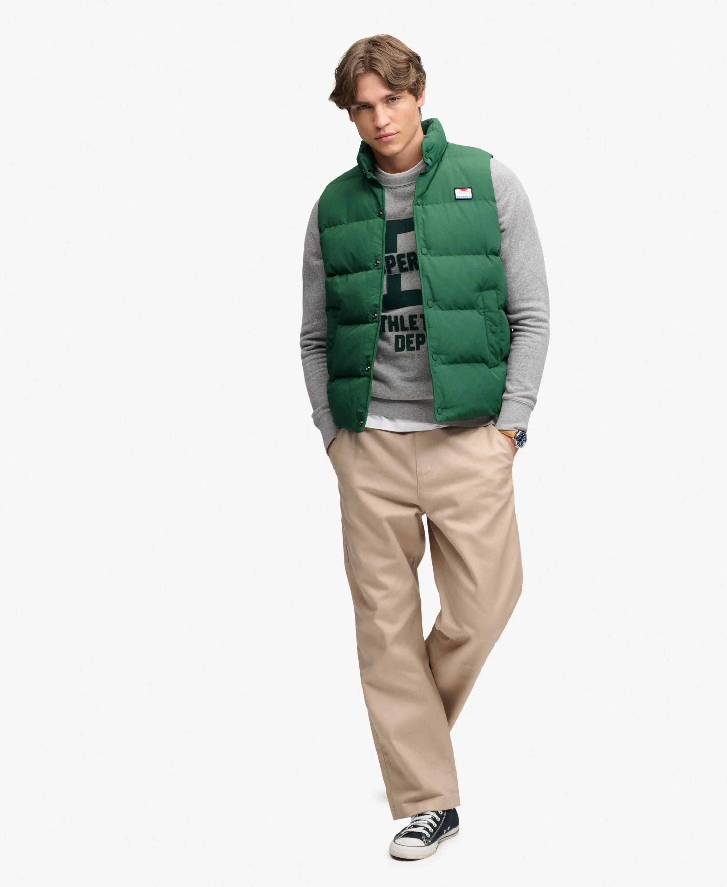 superdry Non Hood Short Everest Gilet — acolchoado Trail Green 3/7