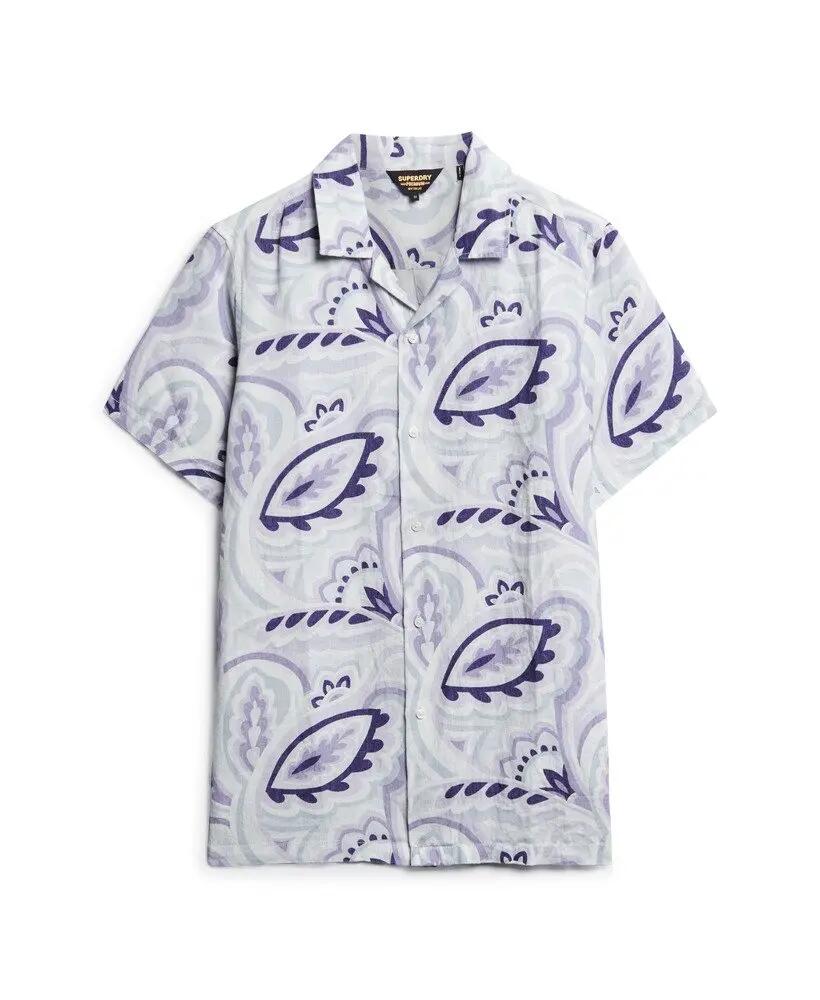 superdry Open Collar linnen overhemd met print 7/7