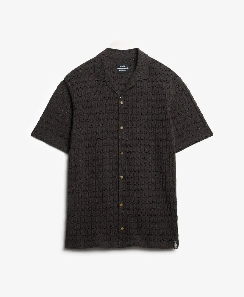 superdry Camisa Knitted Texture crochet Carbon Black 6/6