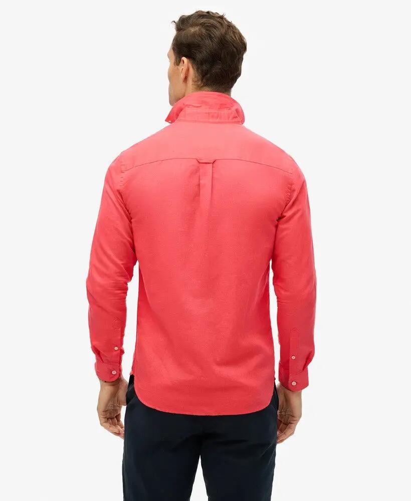 superdry Chemise manches longues coton-lin coupe relaxed 4/4