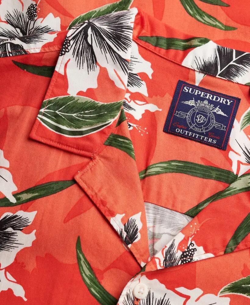 superdry Chemise manches courtes à imprimé hawaïen Hibiscus Red 7/7