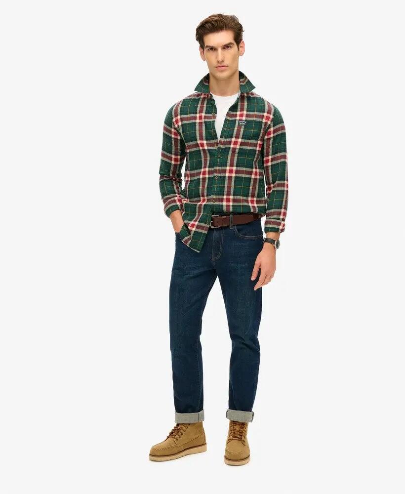 superdry Camicia Lumberjack maniche lunghe in cotone – Oregon Check Green 6/7