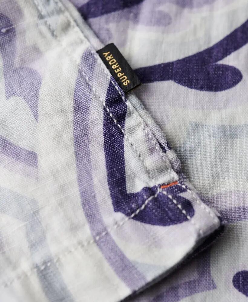 superdry Open Collar linnen overhemd met print 6/7