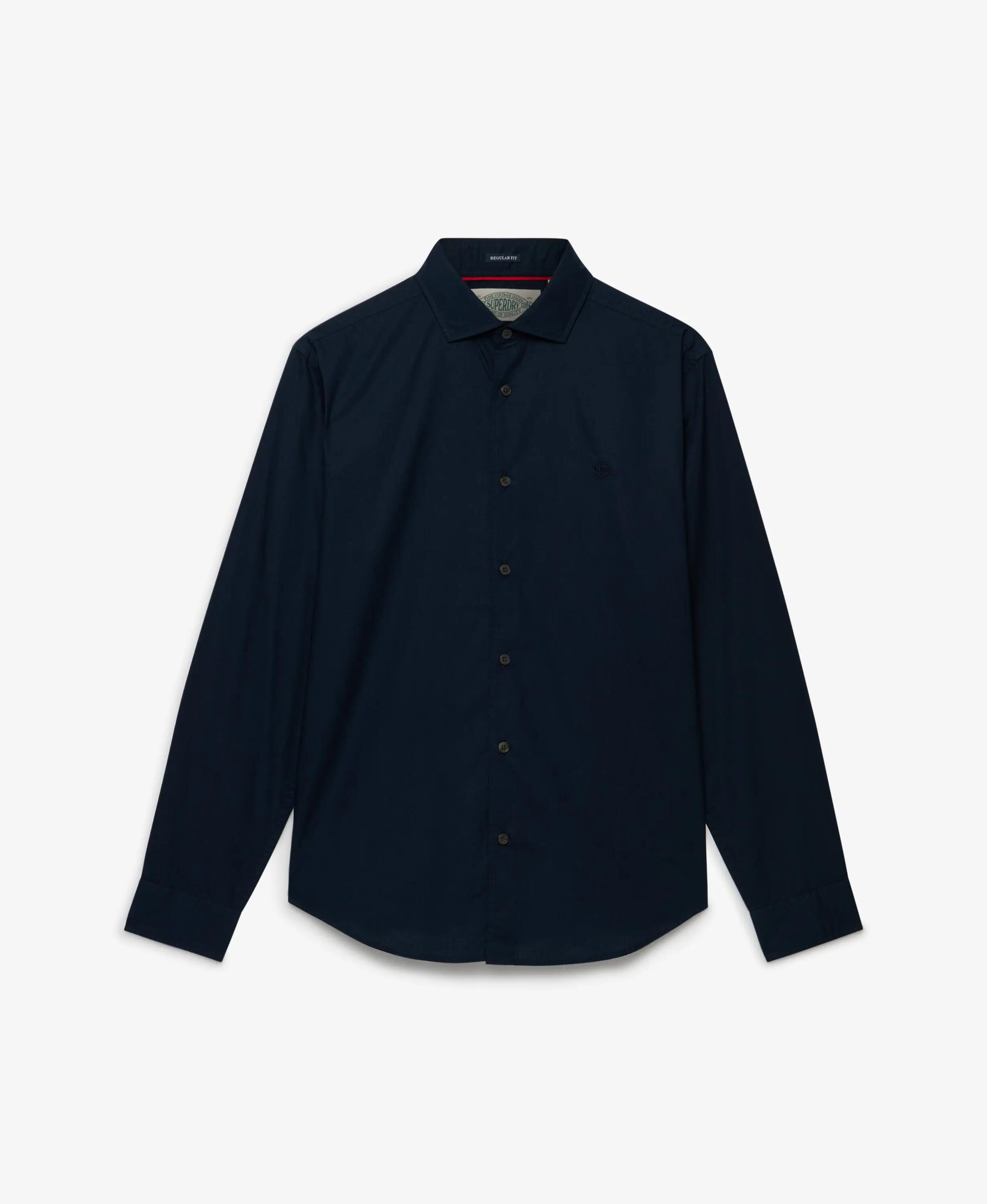 superdry Camicia Cut Away Poplin manica lunga in cotone organico 7/7