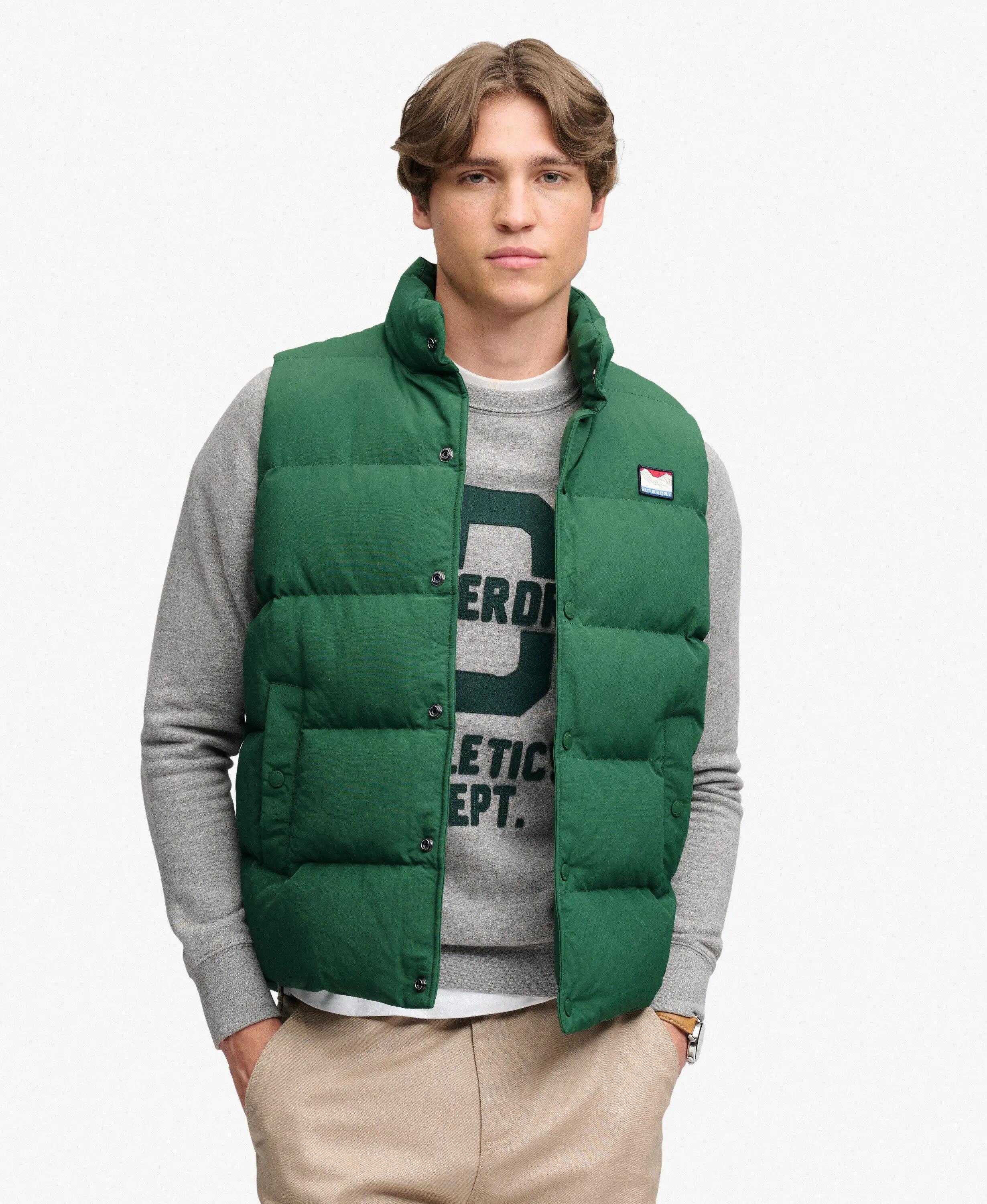 superdry Non Hood Short Everest Gilet — acolchoado Trail Green 2/7