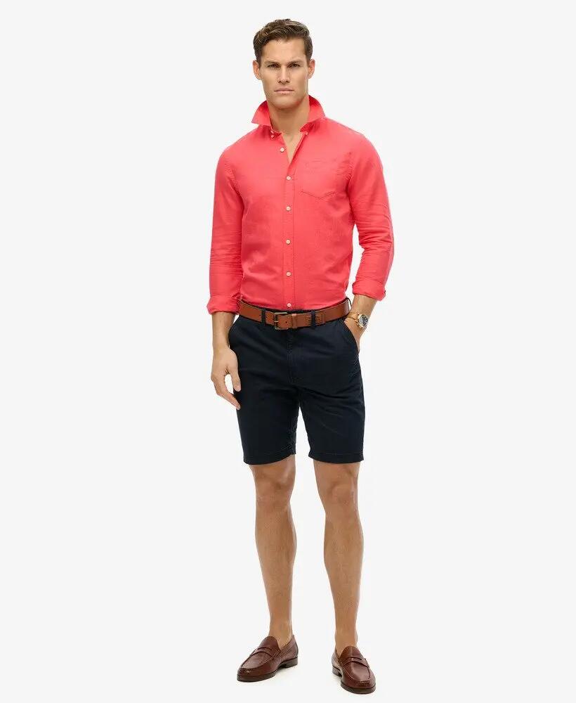 superdry Chemise manches longues coton-lin coupe relaxed 2/4