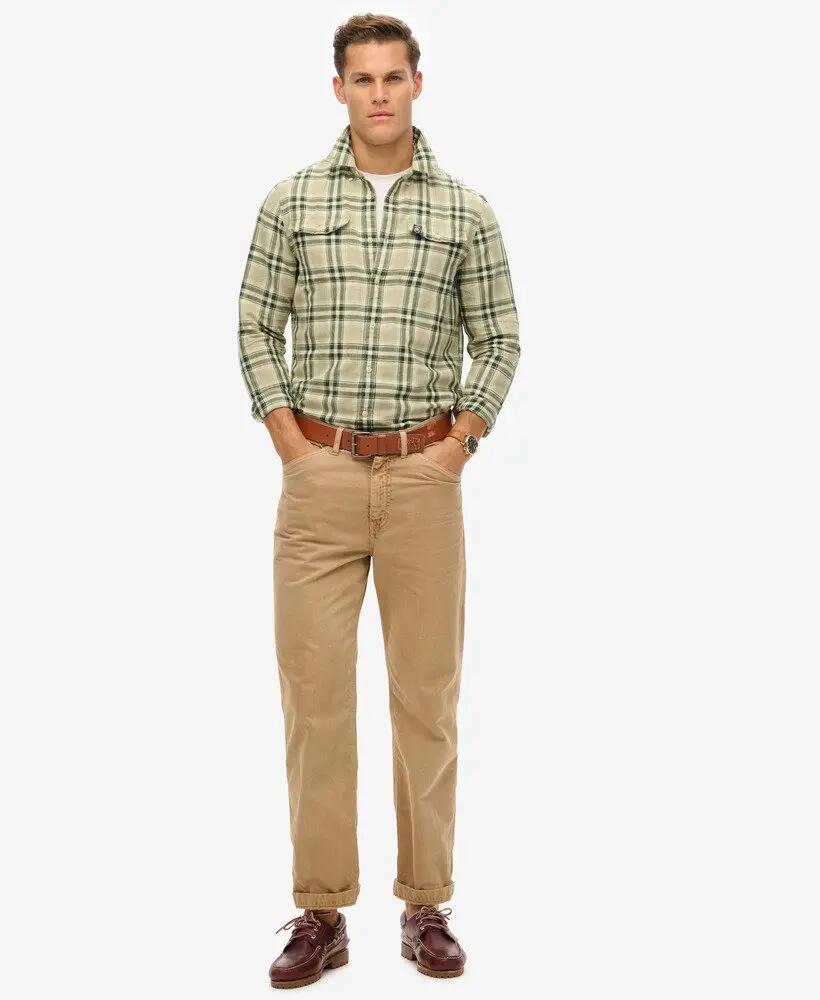 superdry Chemise Merchant en lin à carreaux 2/5