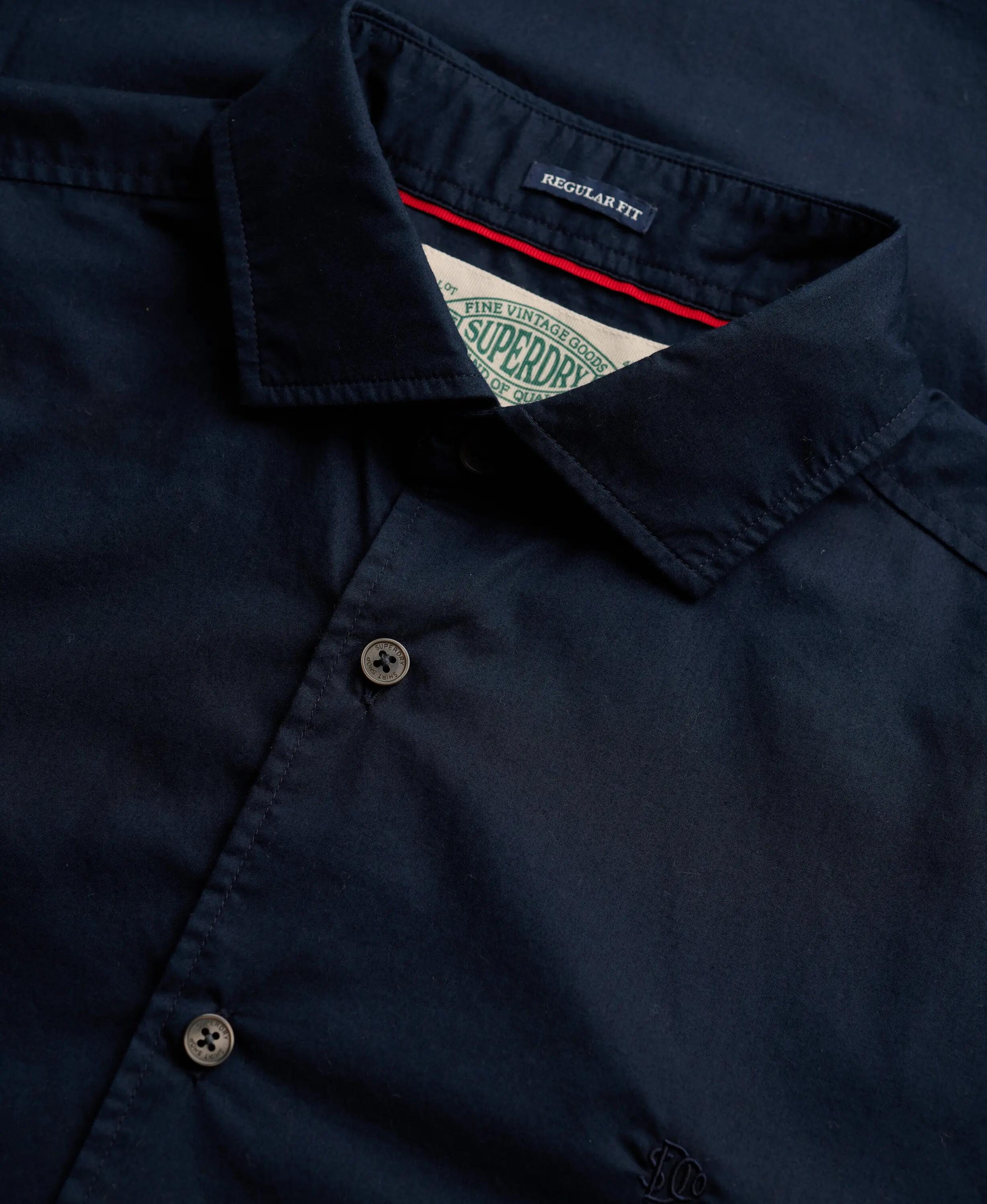 superdry Camicia Cut Away Poplin manica lunga in cotone organico 6/7