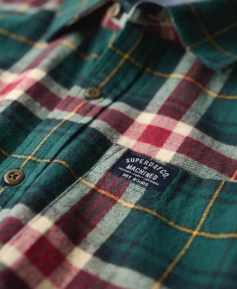 superdry Camicia Lumberjack maniche lunghe in cotone – Oregon Check Green 4/7