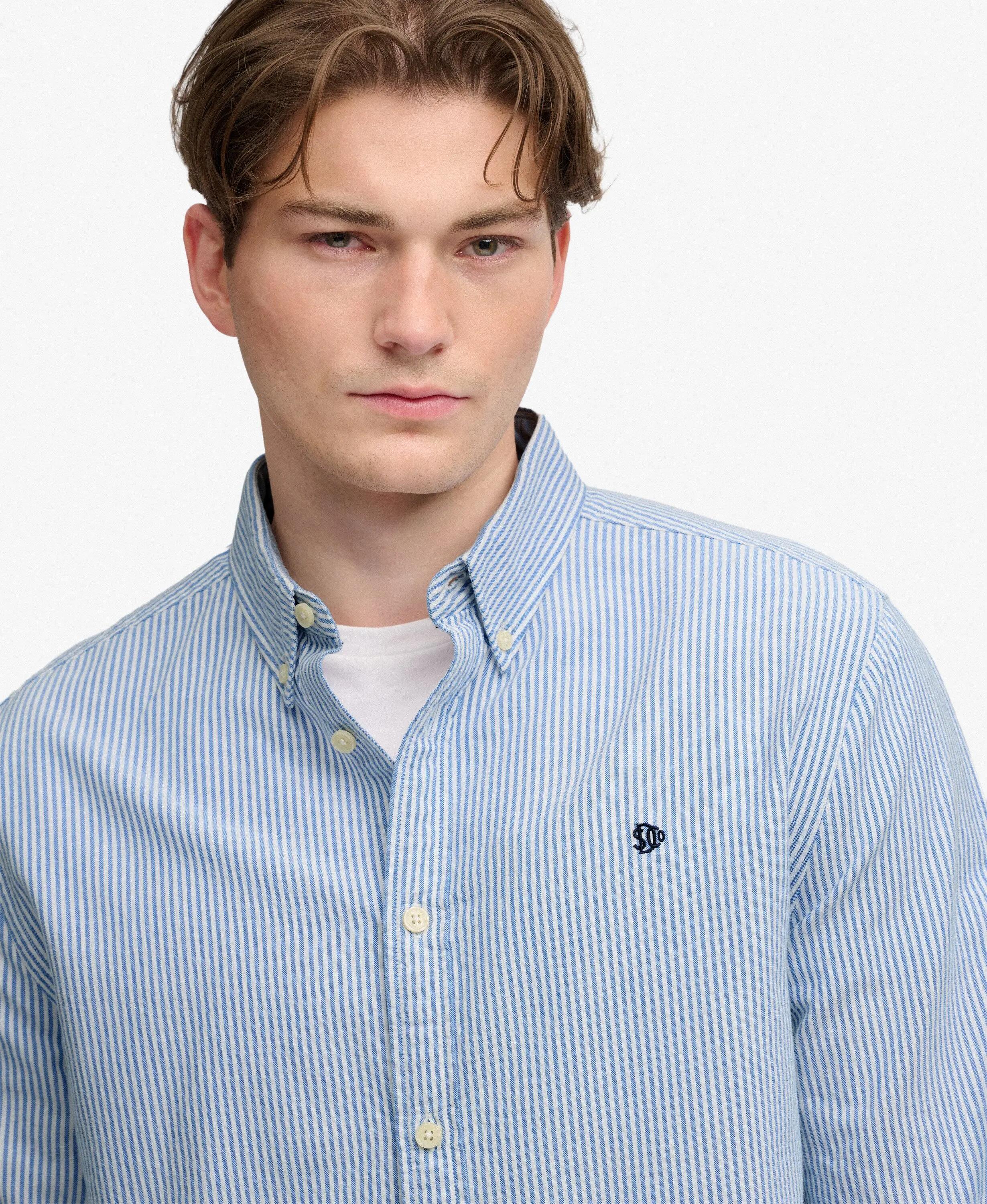 superdry Koszula Preppy Oxford z długim rękawem z bawełny organicznej 4/7