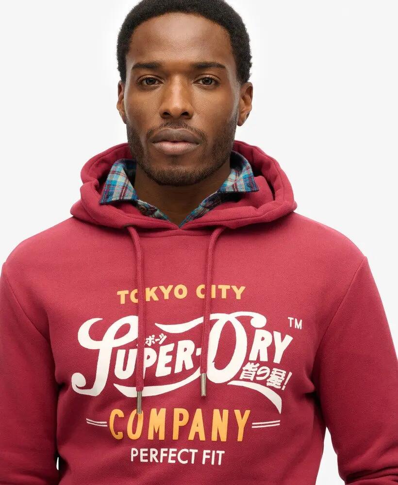 superdry Perfect Fit Script Hood sweatshirt com capuz homem 3/5