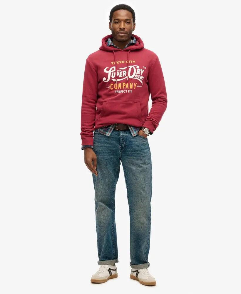 superdry Perfect Fit Script Hood sweatshirt com capuz homem 2/5