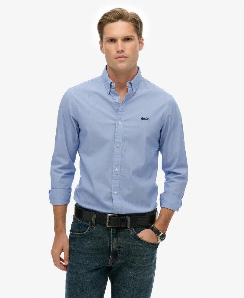 superdry Essentials Tailored Lite Hemd Slim Fit aus Baumwolle mit Stretch 2/7