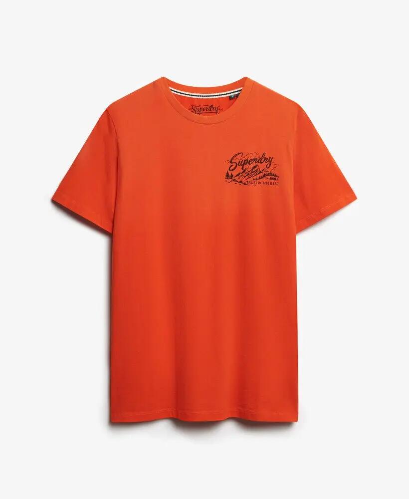superdry Lo‑fi Outdoors Relaxed T‑Shirt z bawełny organicznej – DEEP RED 7/7