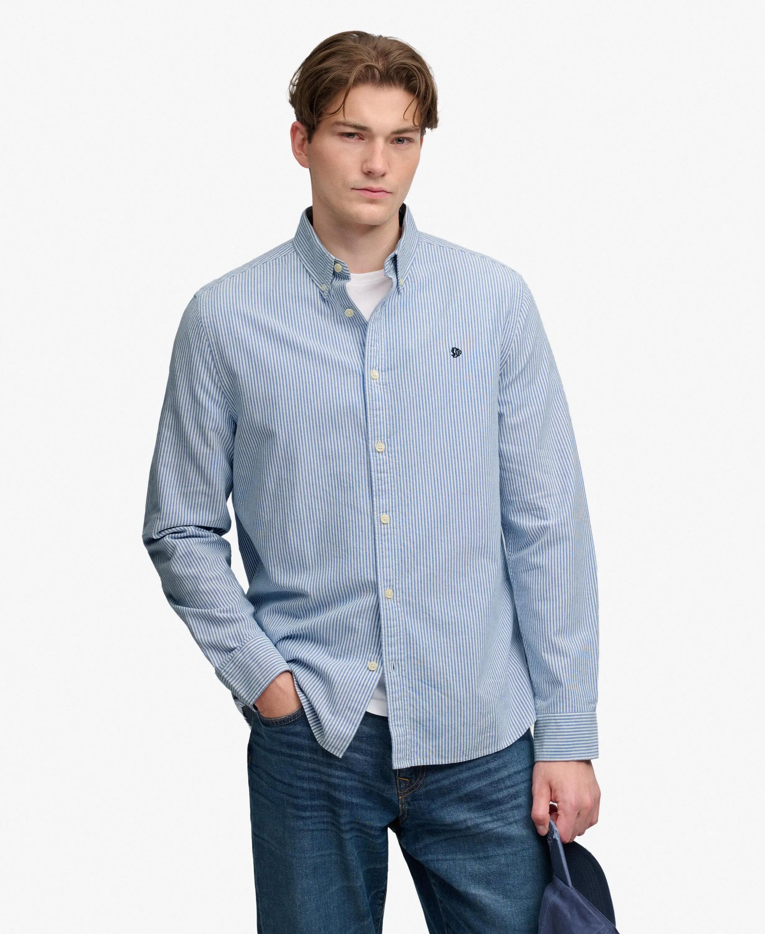 superdry Koszula Preppy Oxford z długim rękawem z bawełny organicznej 2/7