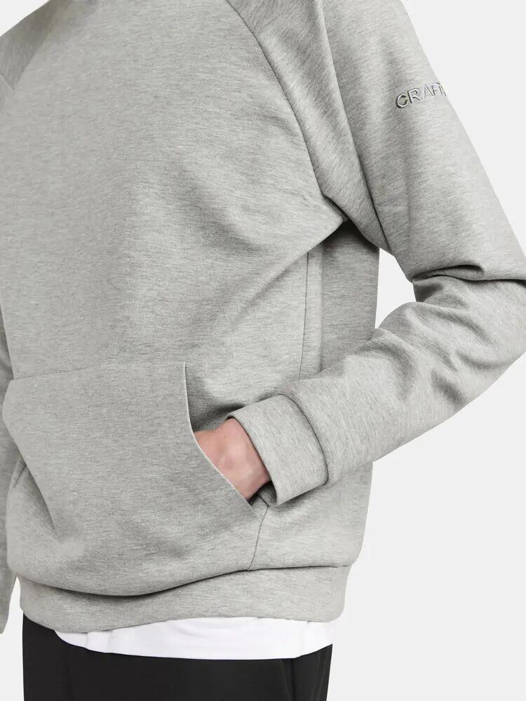 craft ADV Join Hoodie M – felpa con cappuccio confortevole Grey Melange 4/7