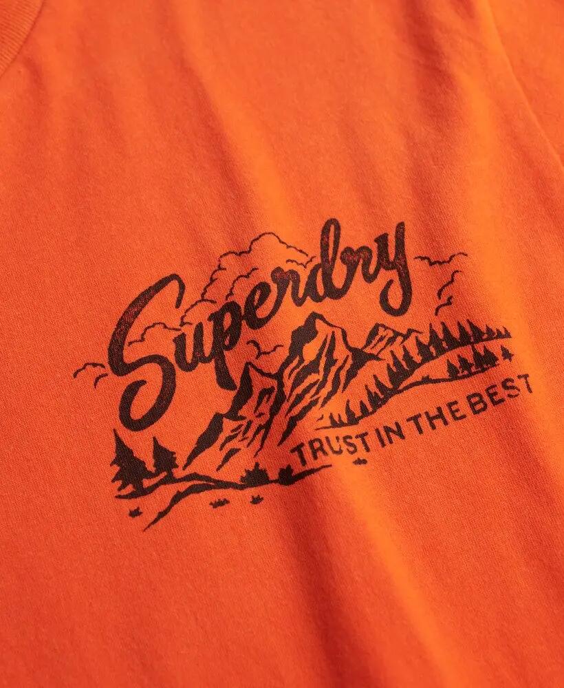 superdry Lo‑fi Outdoors Relaxed T‑Shirt z bawełny organicznej – DEEP RED 6/7