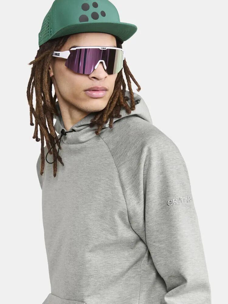 craft ADV Join Hoodie M – felpa con cappuccio confortevole Grey Melange 3/7