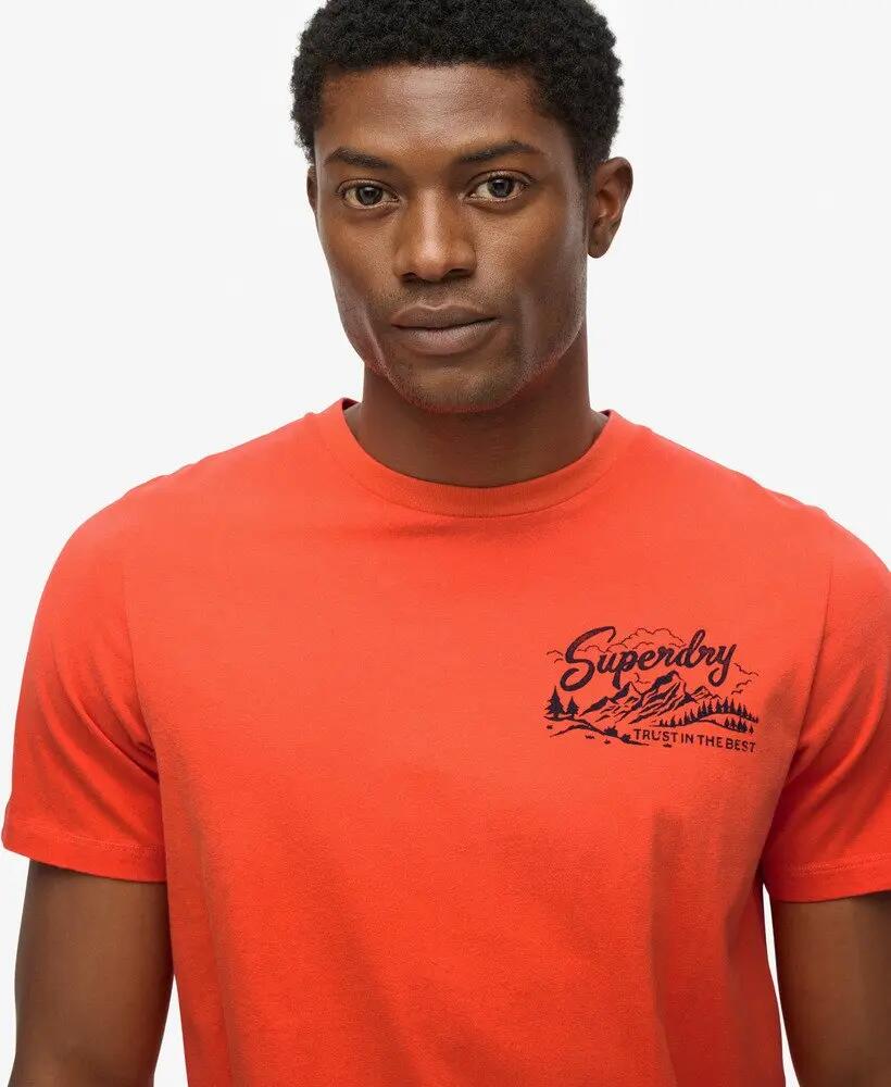 superdry Lo‑fi Outdoors Relaxed T‑Shirt z bawełny organicznej – DEEP RED 4/7