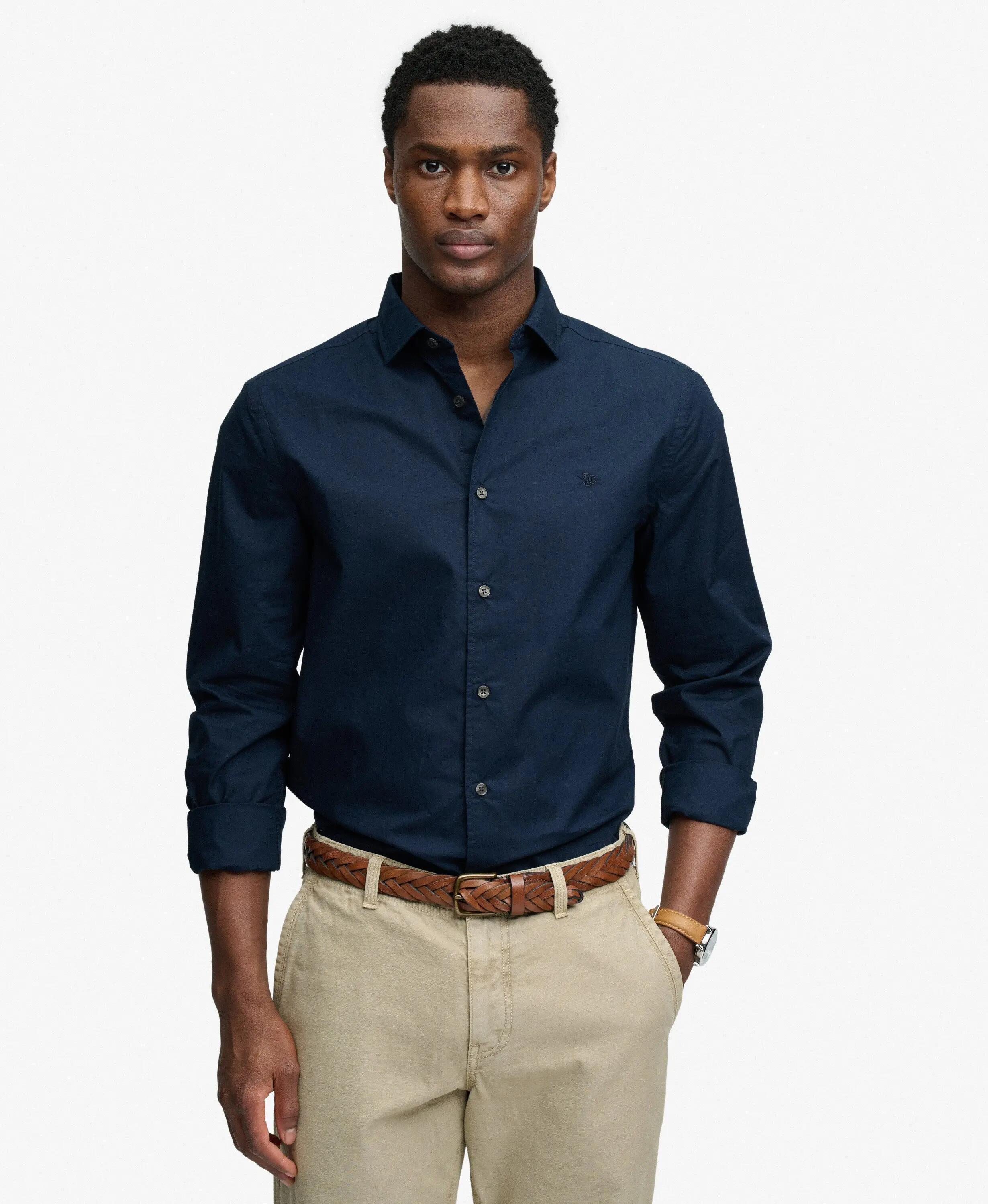 superdry Camicia Cut Away Poplin manica lunga in cotone organico 2/7