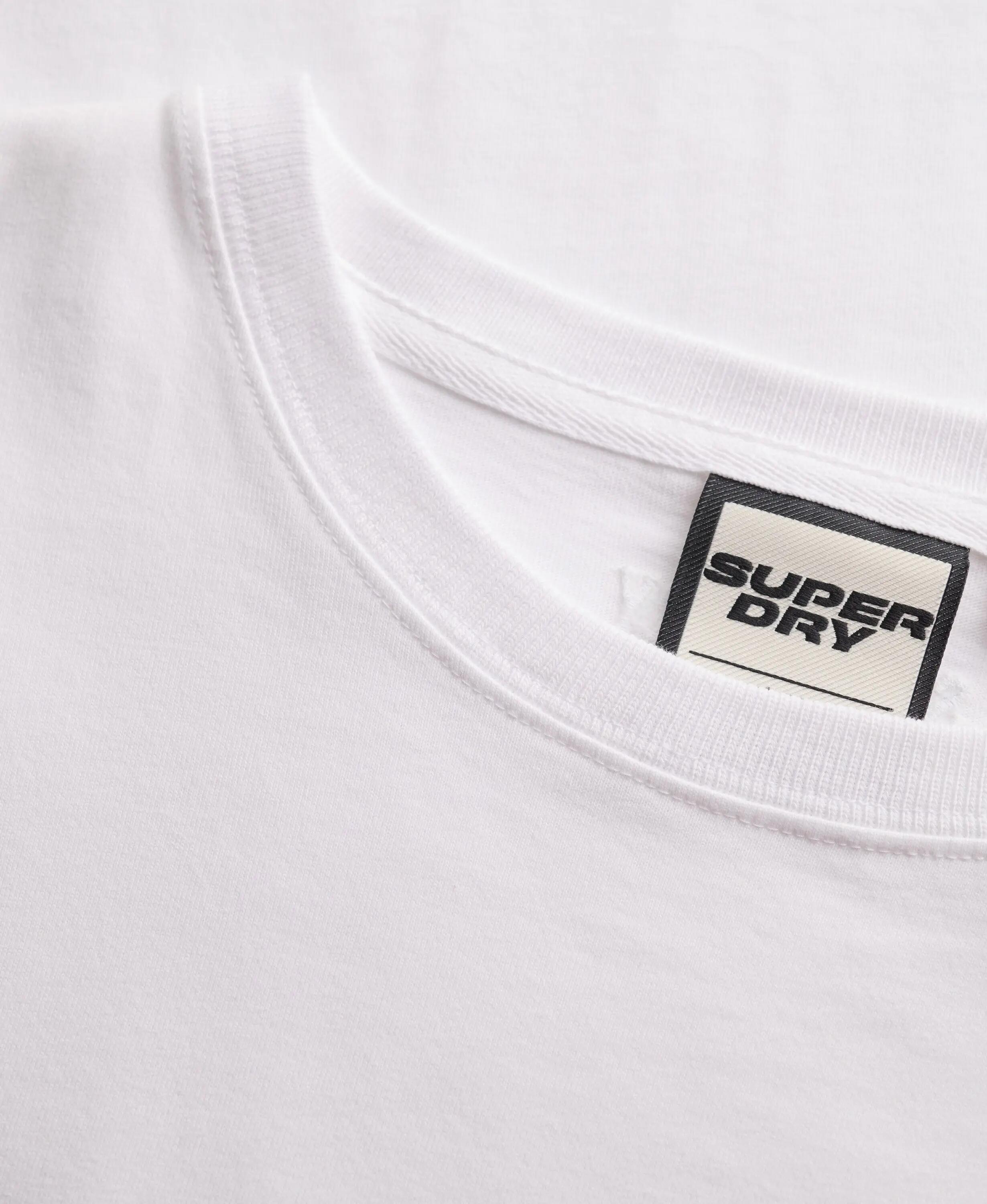 superdry T-shirt maniche lunghe con taschino in cotone biologico – vestibilità 6/7