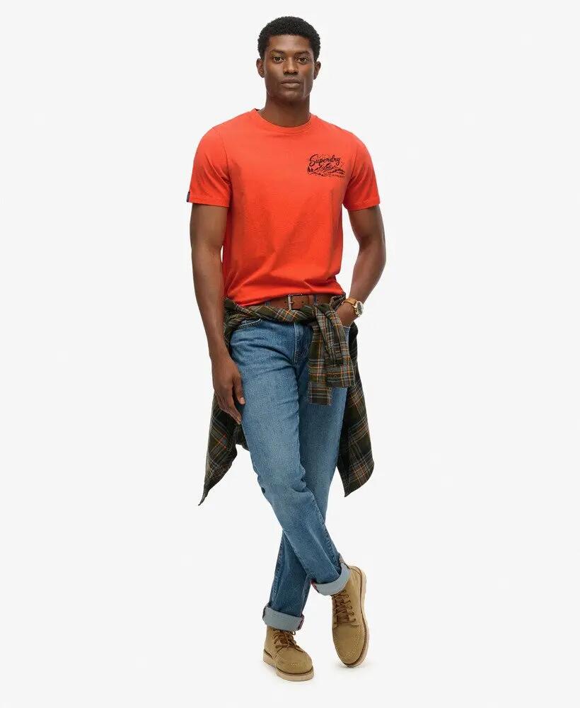 superdry Lo‑fi Outdoors Relaxed T‑Shirt z bawełny organicznej – DEEP RED 3/7