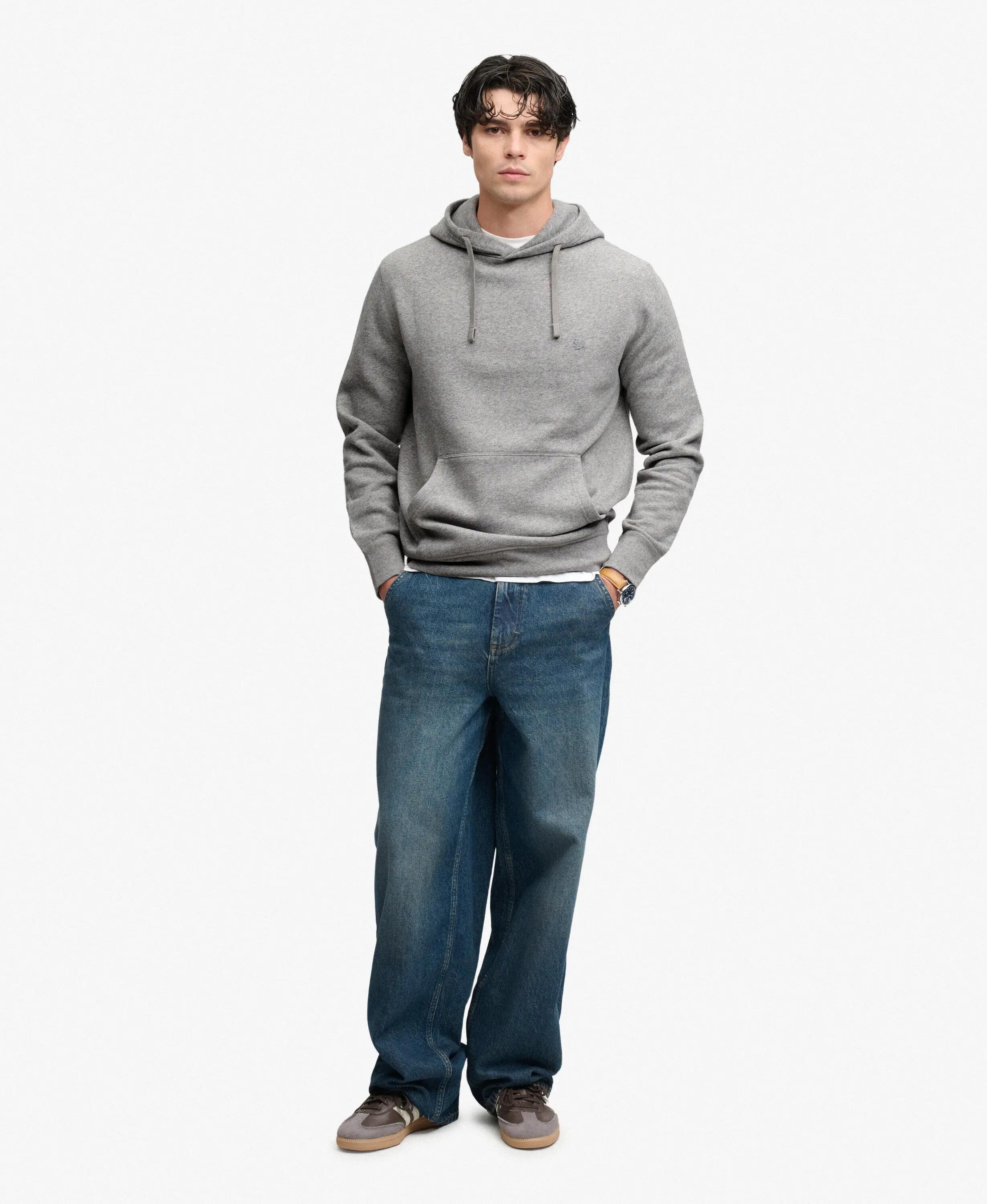 superdry Kapuzen-Sweat Essential SD Co Logo – Relaxed Fit, Dark Vintage Grey 3/7