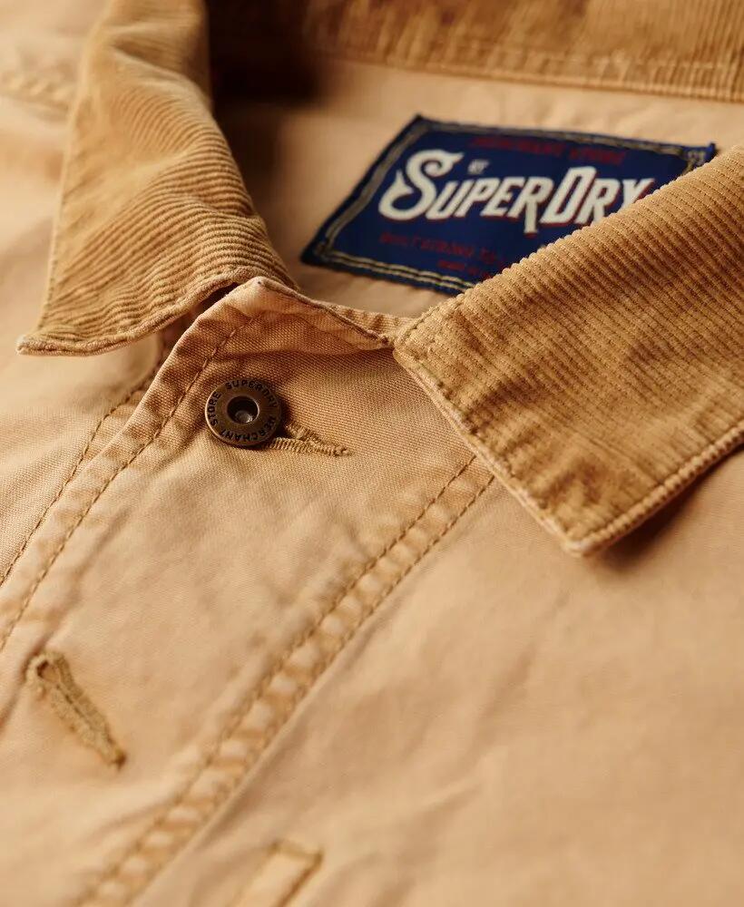 superdry Merchant Cotton Work Jacket casaco de algodão Shaker Beige 5/7