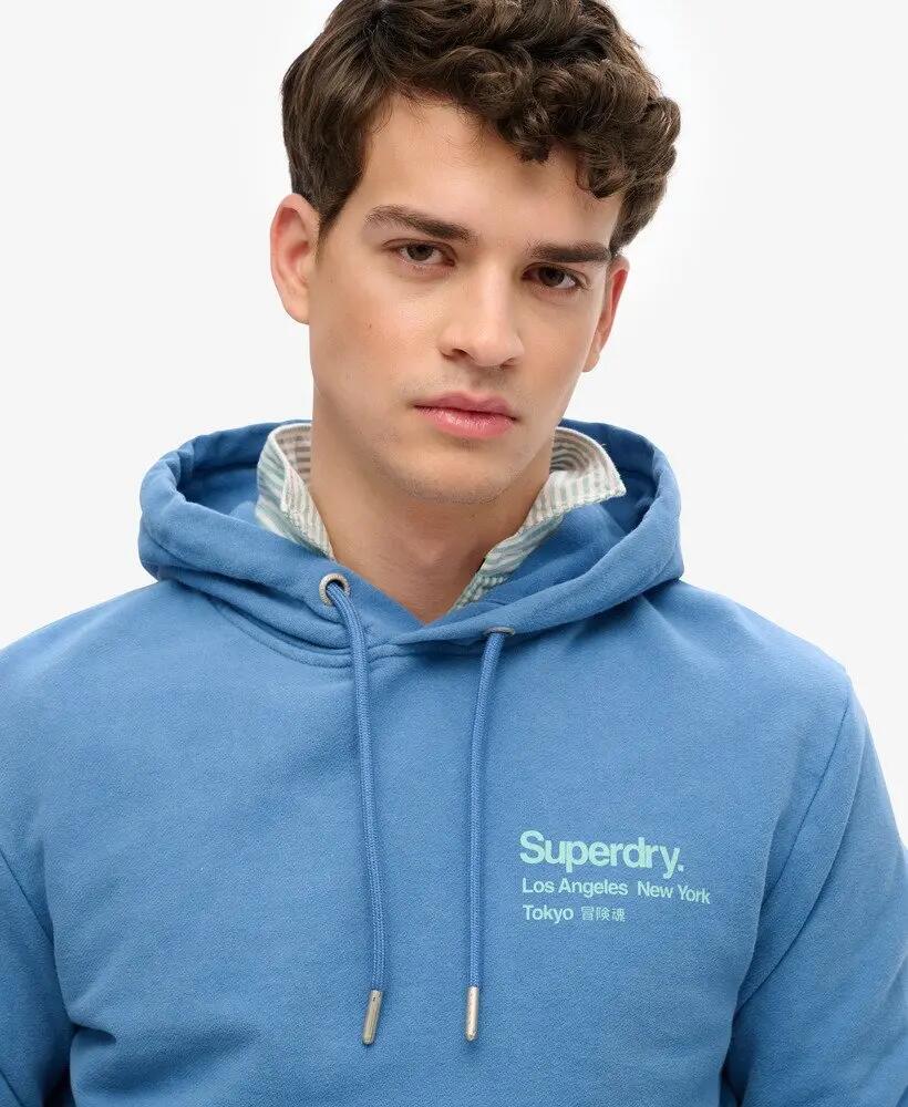 superdry Core Logo City Hood sudadera con capucha de algodón 3/4