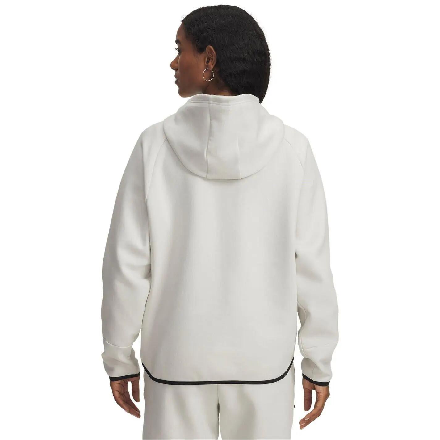 Womens/Ladies Unstoppable Two Tone Sweat Jacket (Off White) 2/4