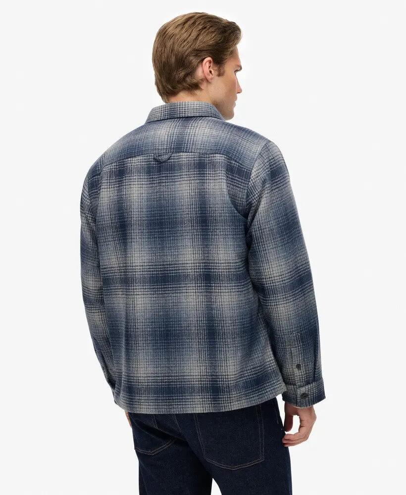 superdry Wool Blend Miller Overshirt en laine – coupe oversize 5/6
