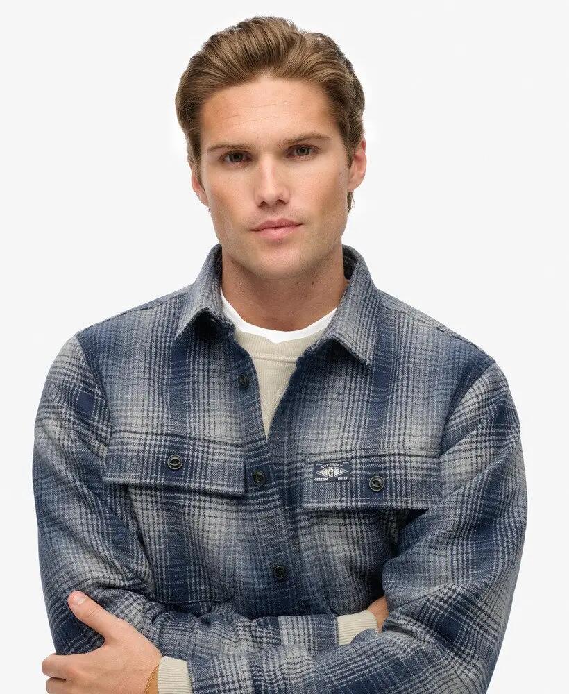 superdry Wool Blend Miller Overshirt en laine – coupe oversize 4/6