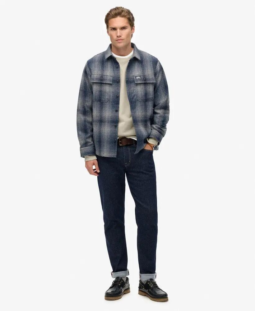 superdry Wool Blend Miller Overshirt en laine – coupe oversize 3/6