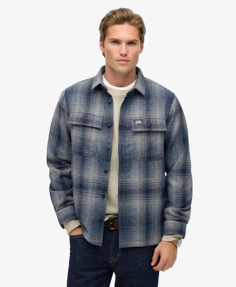 superdry Wool Blend Miller Overshirt en laine – coupe oversize 2/6