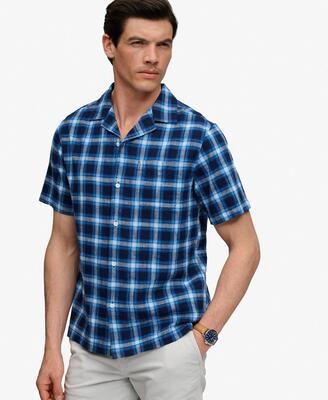 Superdry cabana check korte mouw overhemd van biologisch katoen