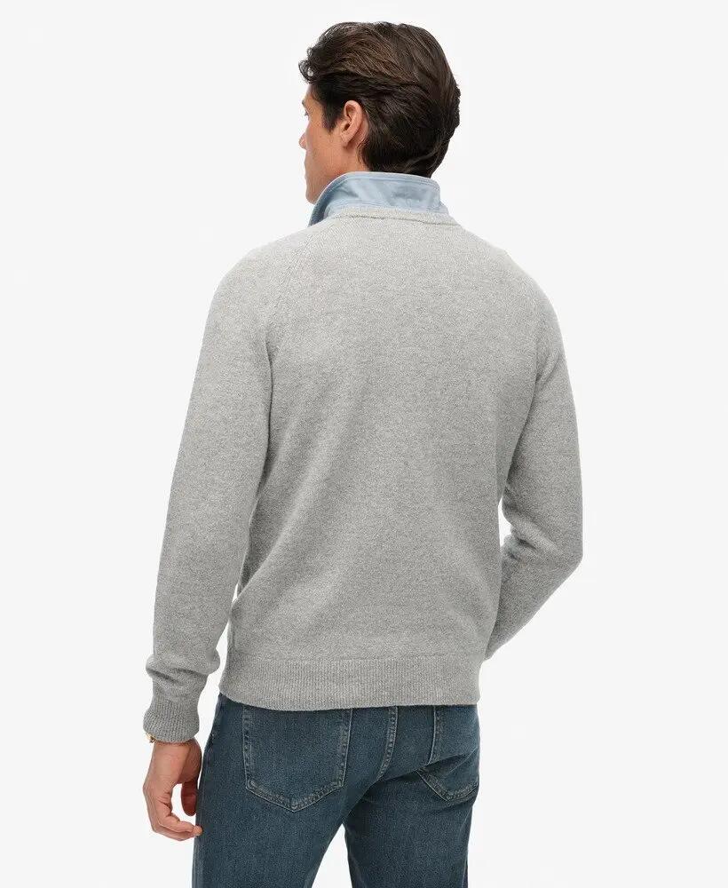 superdry Wool Blend Jumper – maglione in misto lana, grigio 5/6