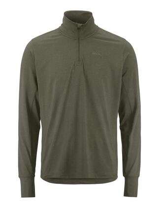craft Flow HZ LS M — tee-shirt à col montant zippé, tissu recyclé chaud
