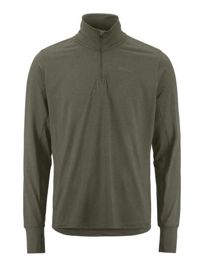 craft Flow HZ LS M — tee-shirt à col montant zippé, tissu recyclé chaud