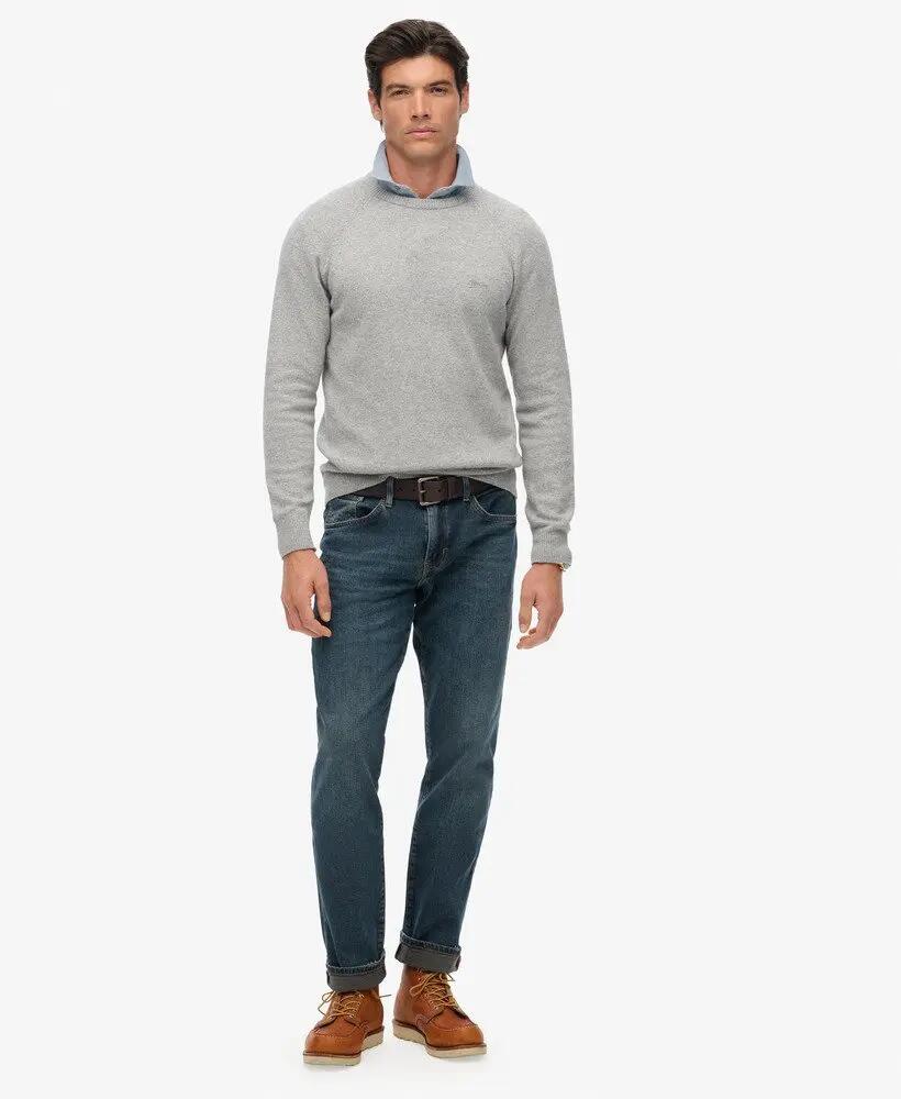 superdry Wool Blend Jumper – maglione in misto lana, grigio 3/6