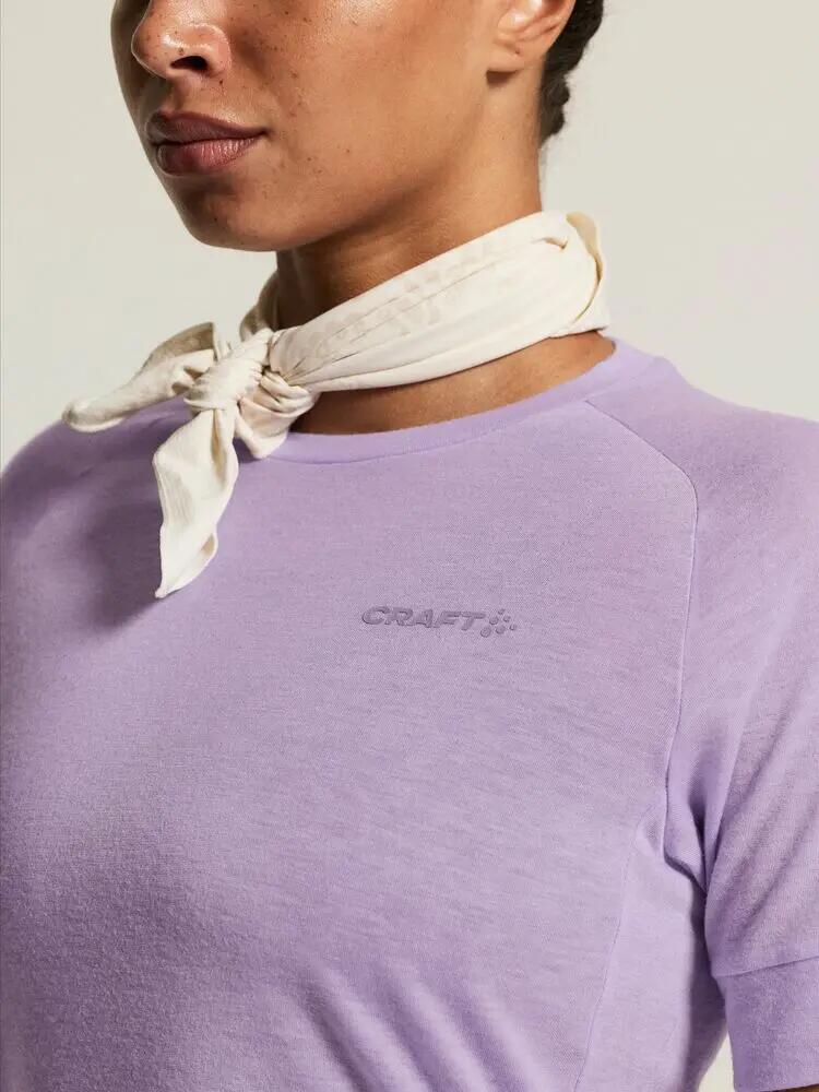 craft Wool SS Tee W t-shirt em lã e poliéster reciclado 7/7