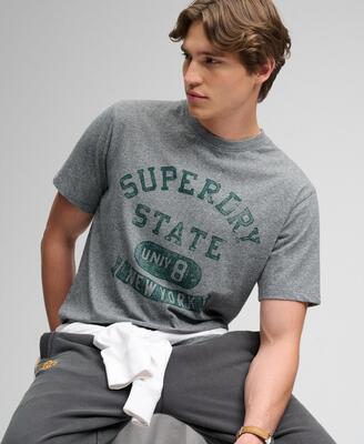 Superdry athletic essentials t‑shirt van 100% biologisch katoen – loose fit