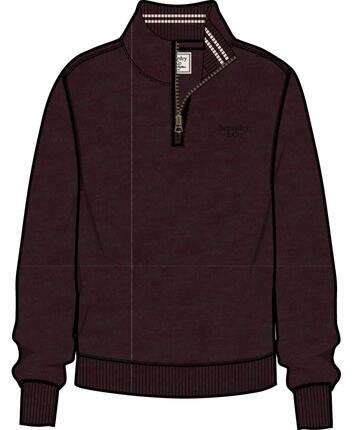 superdry Essential Serif Logo Half Zip Sweatshirt – Relaxed Fit