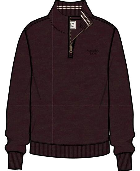superdry Felpa Half Zip Essential Serif Logo – Vestibilità relaxed