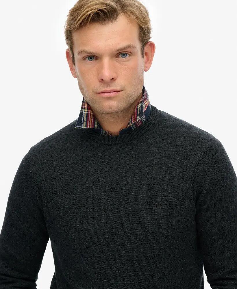 superdry Essentials Cotton Jumper – Camisão em algodão orgânico, corte relaxed 4/6